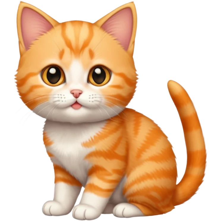 Orange american shorthair kitten no white spots  emoji