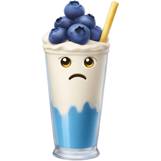 Blueberry shake emoji