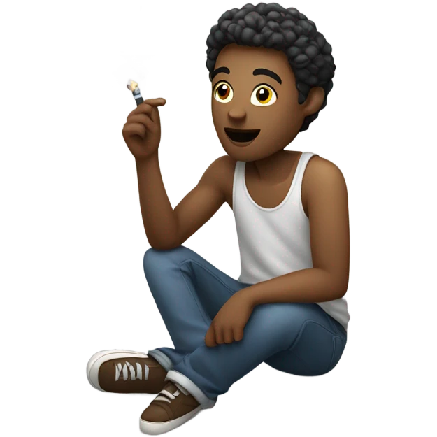 guy smoking weed emoji