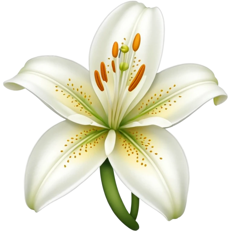 lily flower with white petals emoji