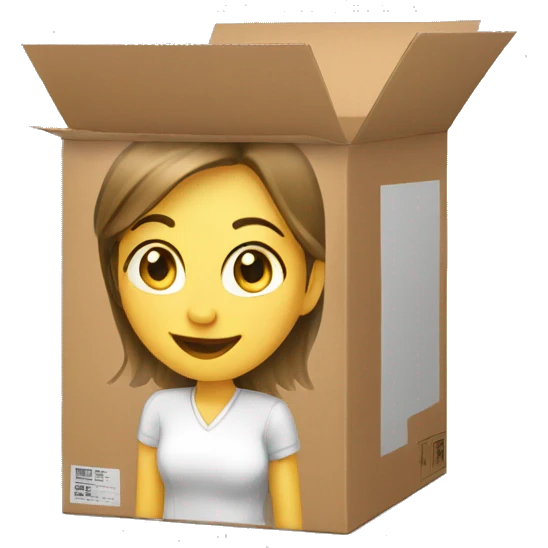 White women delivery box emoji