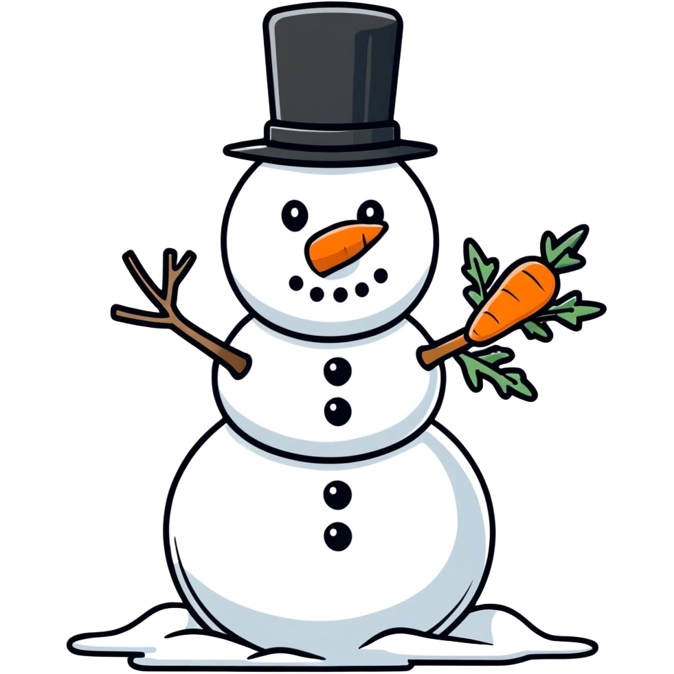Melting snowman emoji