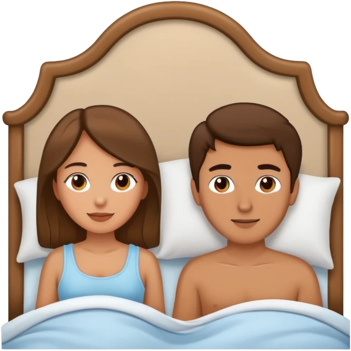 girl and guy in bed emoji