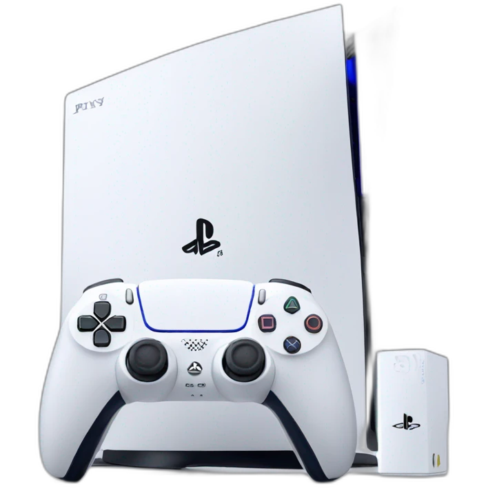 playstation 5 with controller beside it emoji