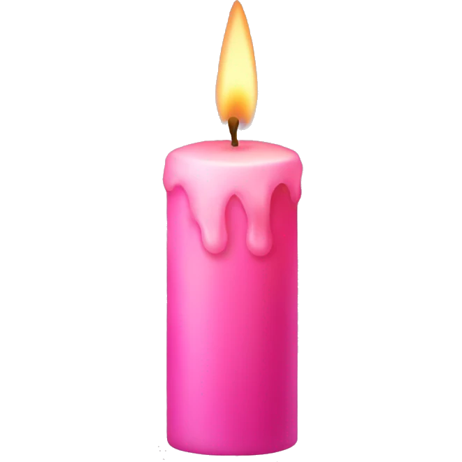 Pink candle emoji