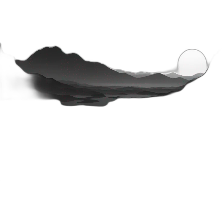 shadowy monochrome night landscape emoji