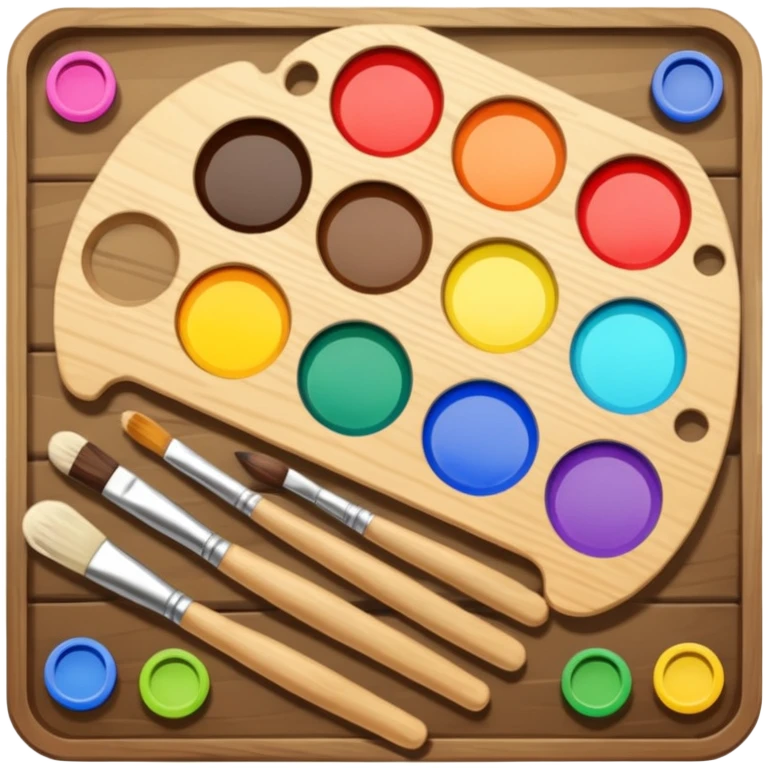 Palette with brushes emoji