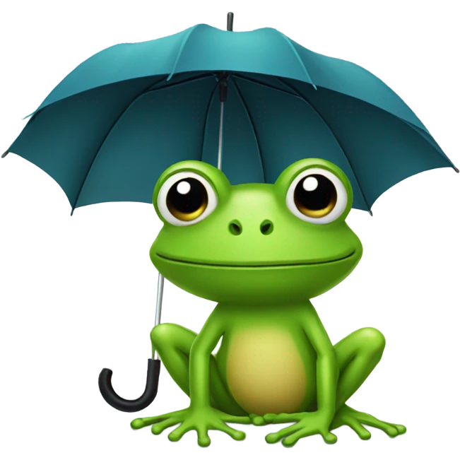 Frog with umbrella  emoji