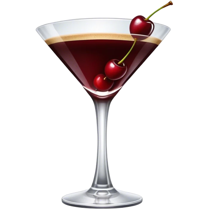 Cherry espresso martini with red cherrie emoji