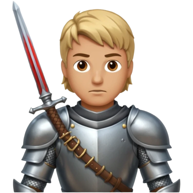 a knight with sword in his hand emoji