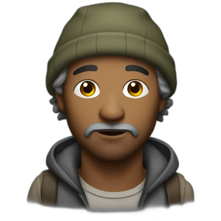 homeless man emoji