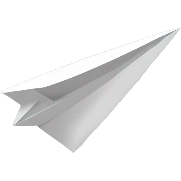 simple paper airplane facing right emoji