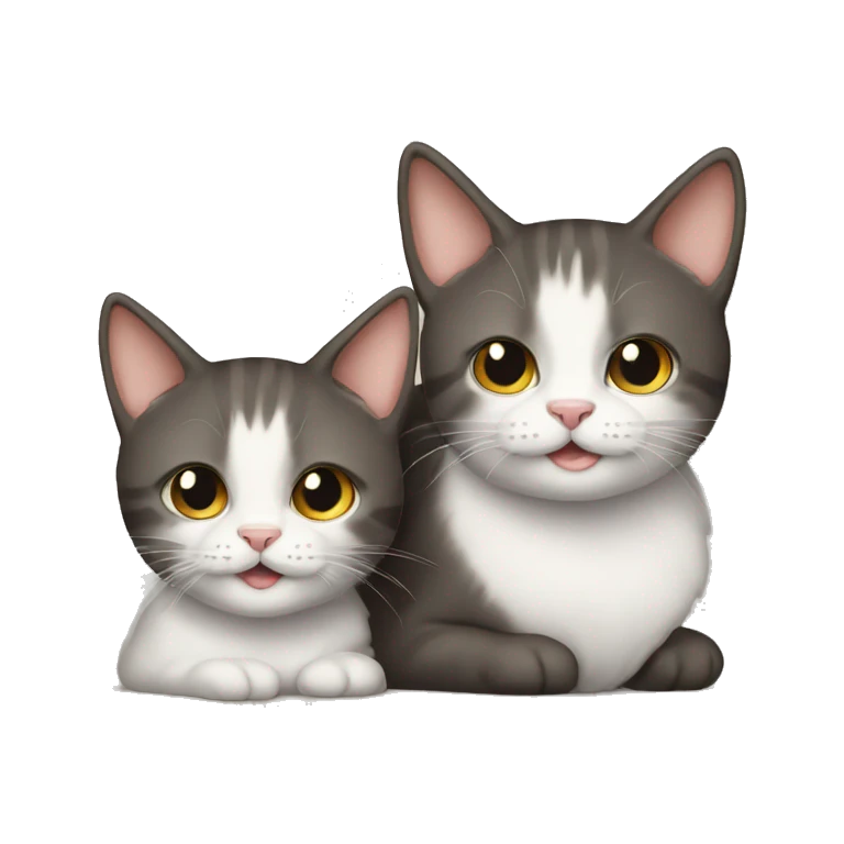 Two cats  emoji