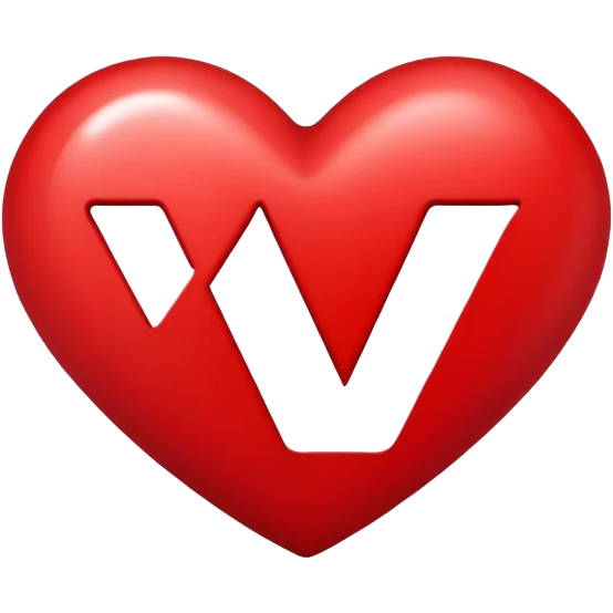 Heart with the letter Y inside  emoji
