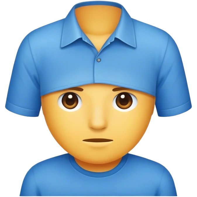 shirt that is blue  emoji