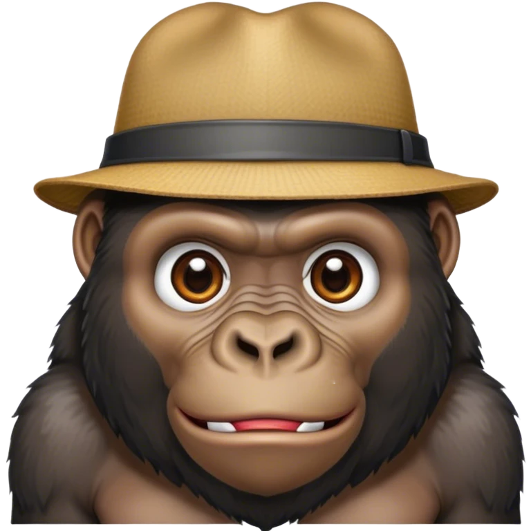 Gorilla in a hat emoji
