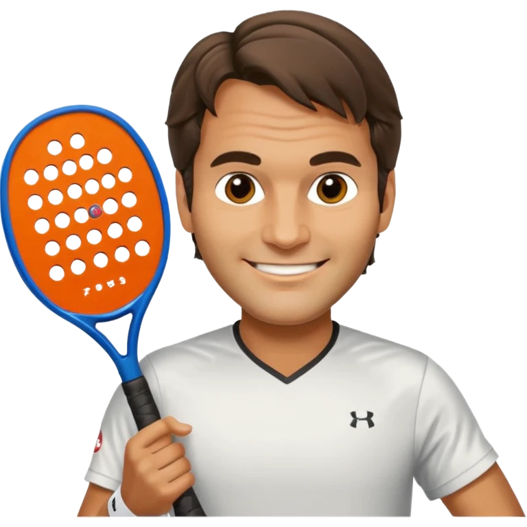 Roger federer with pickleball paddle emoji