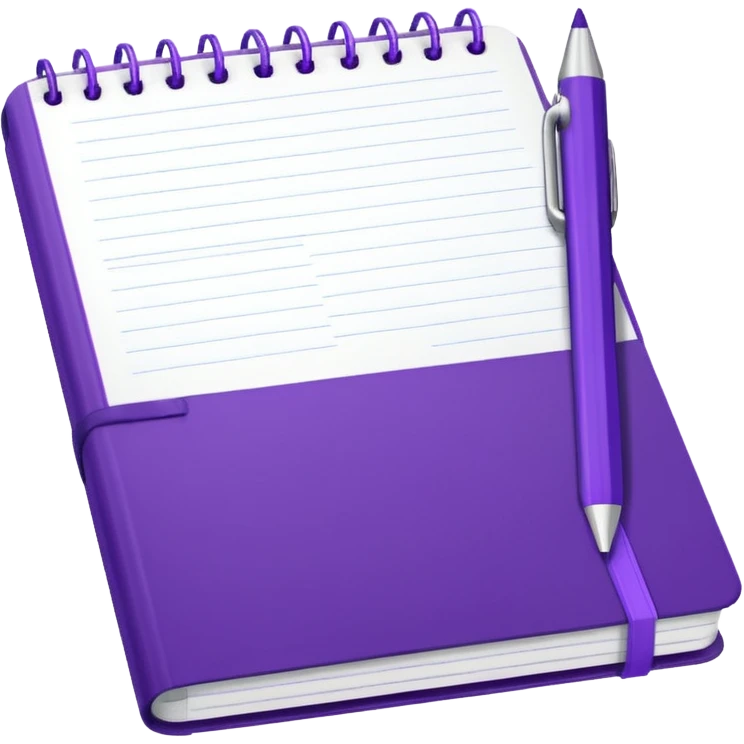 journal white and purple emoji