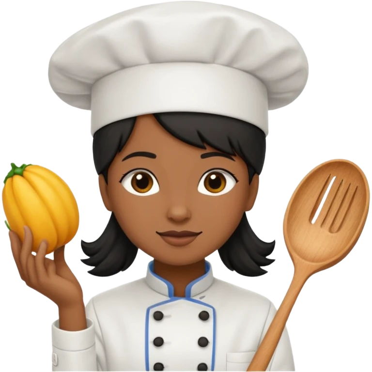 Una chef, pelinaranja de pelo lacio y otra con pelo  emoji