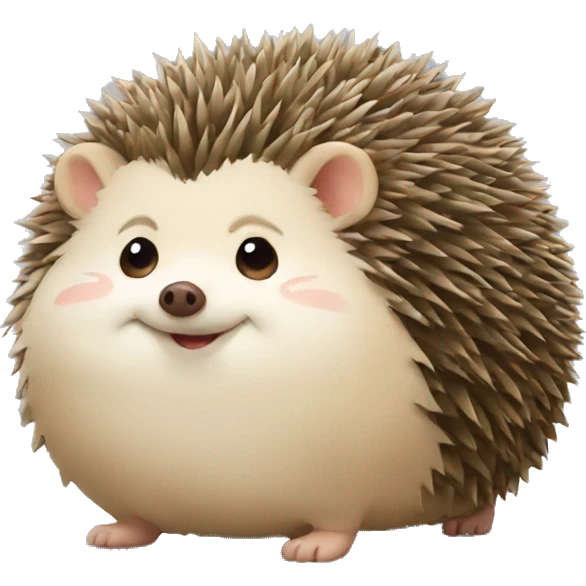 hedgehog + fat emoji