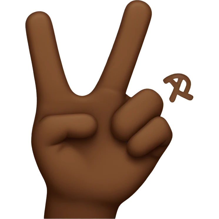 Brown hand making a L sign emoji