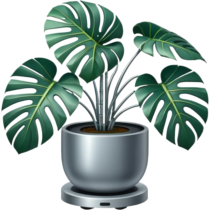 robotic monsterra emoji