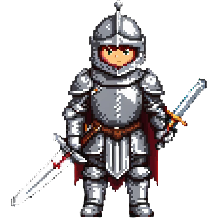Dark knight with armor and sword emoji