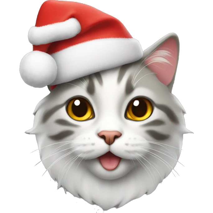 Cat with Santa hat emoji