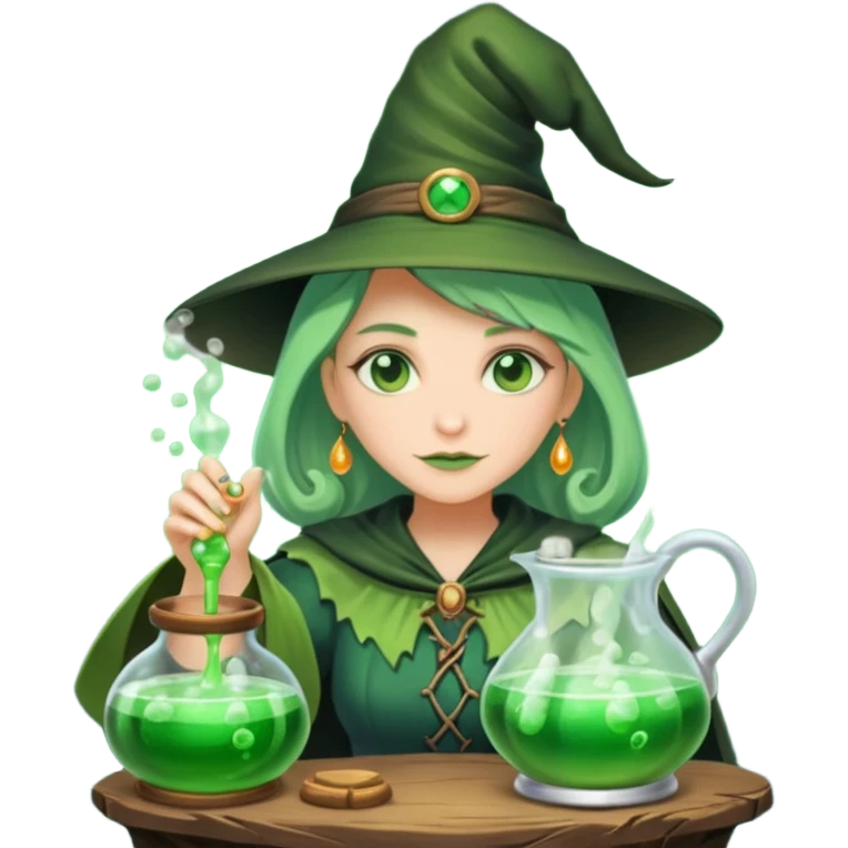 green witch cooking potion emoji
