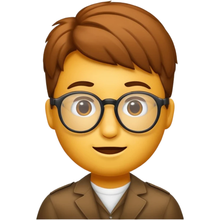 Erstelle mir eine Emoji von einem Jungen. Herkunft: Südamerika, Jung und Gutaussehend, mit durchsichtiger Brille und anderer Frisur  emoji