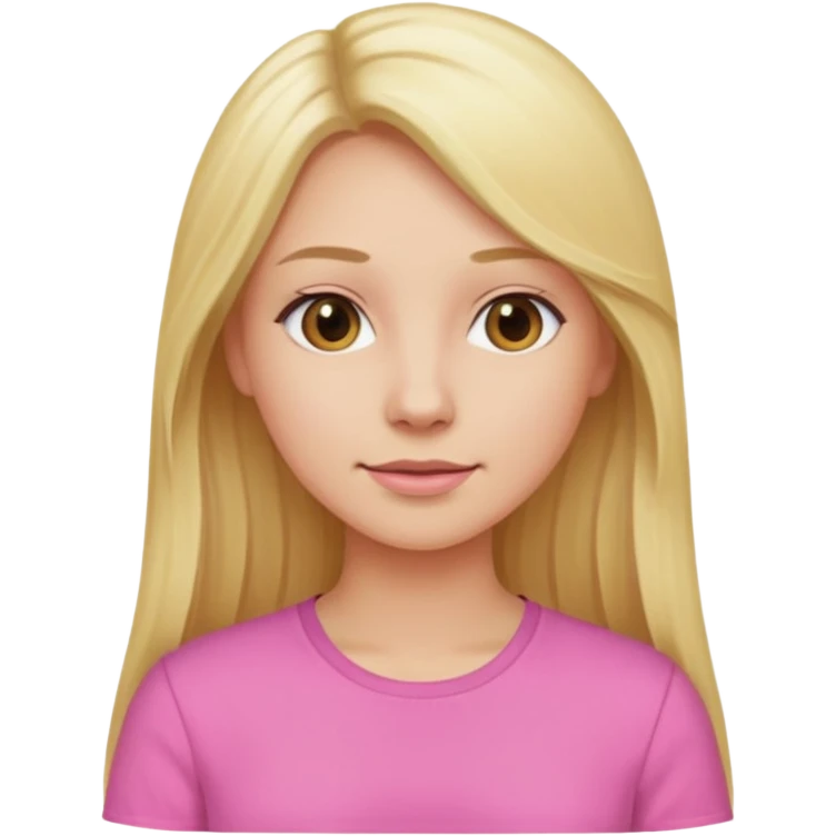 woman with long blonde hair, wear pink shirt emoji