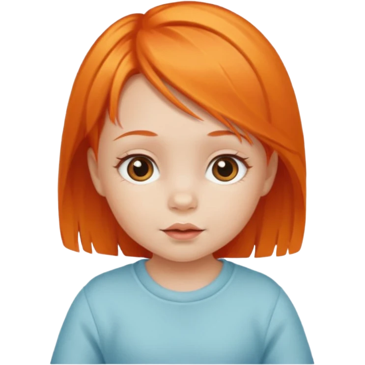 orange hair baby girl emoji