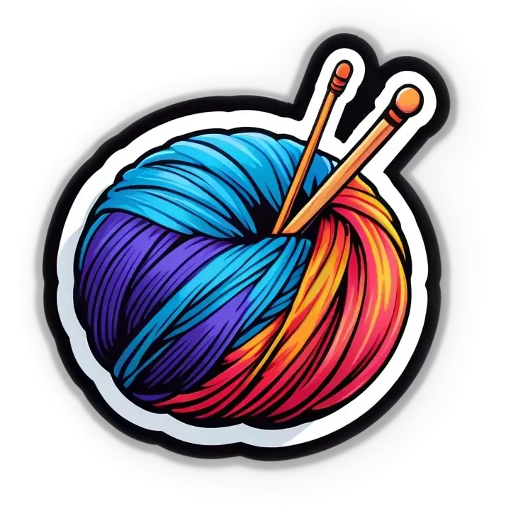 ball of yarn with knitting needles emoji