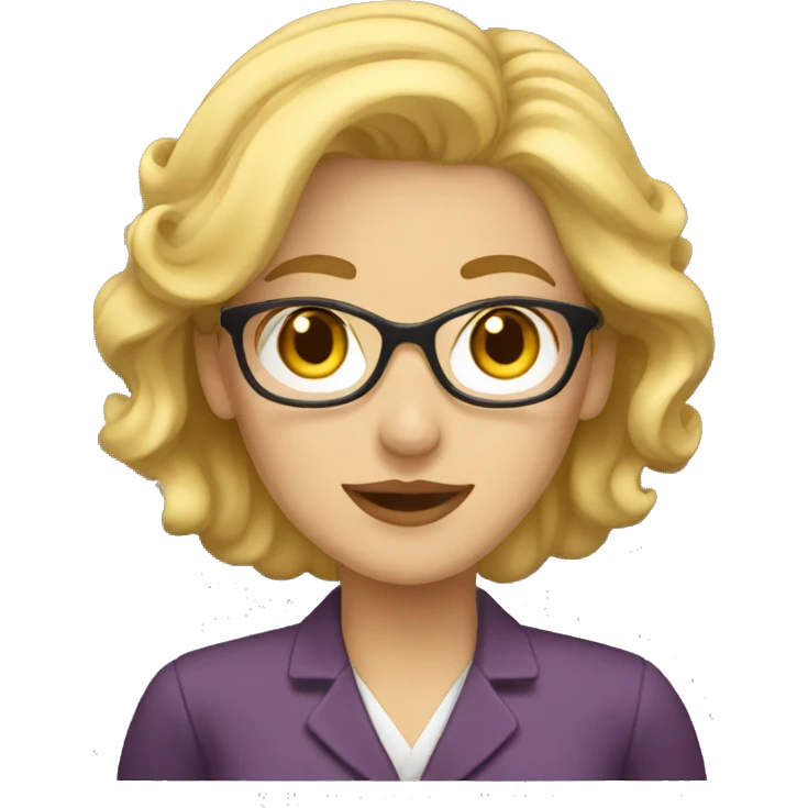 mujer rubia profesora emoji