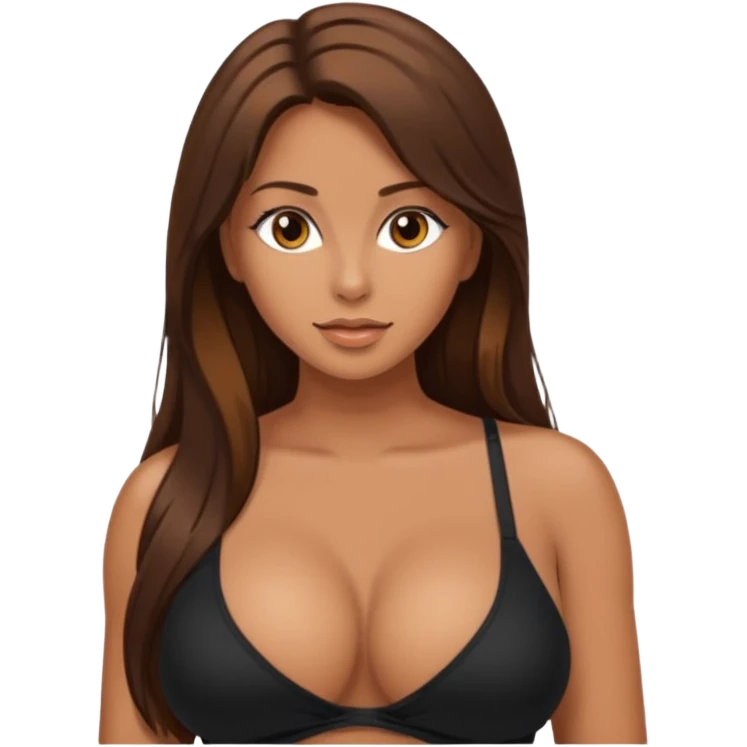 emoji  sexy  femme brune  grosse poirtine emoji