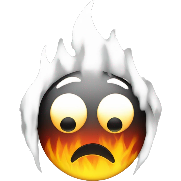 emoji smiley with fire in eyes emoji