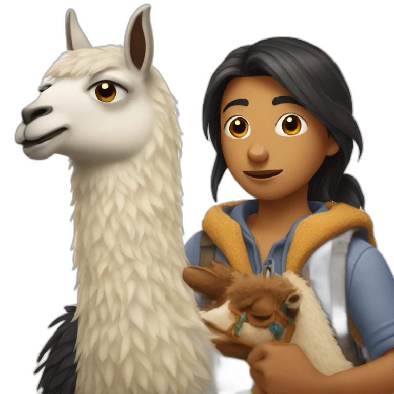 dory holding a llama emoji