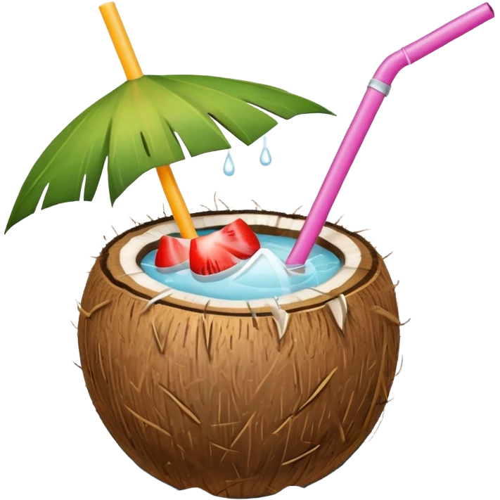 coconut drink summer vibe emoji
