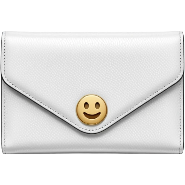 glitter white wallet emoji
