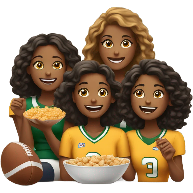 Girls watching football emoji