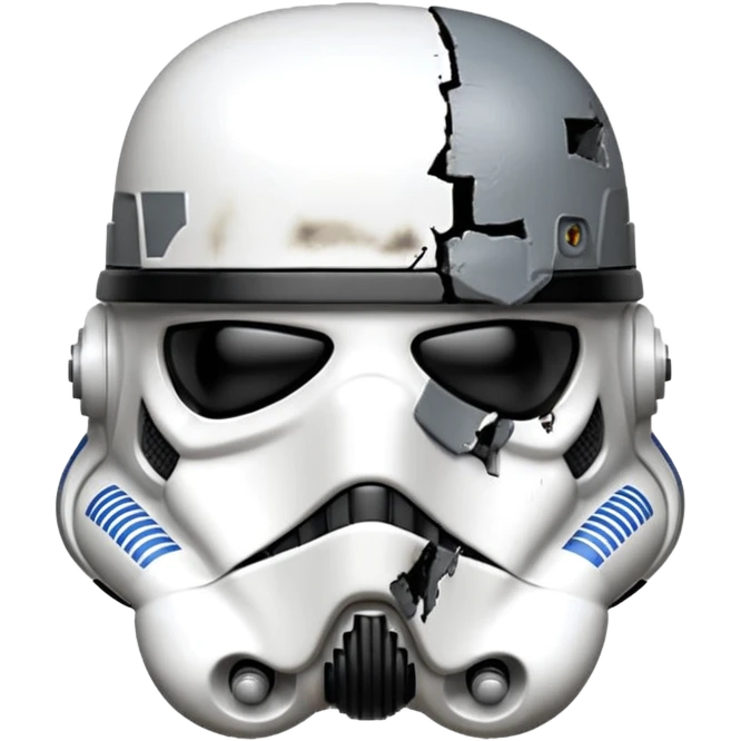 TK421 stormtrooper head view appearing like an opps, or accidental decision was made emoji