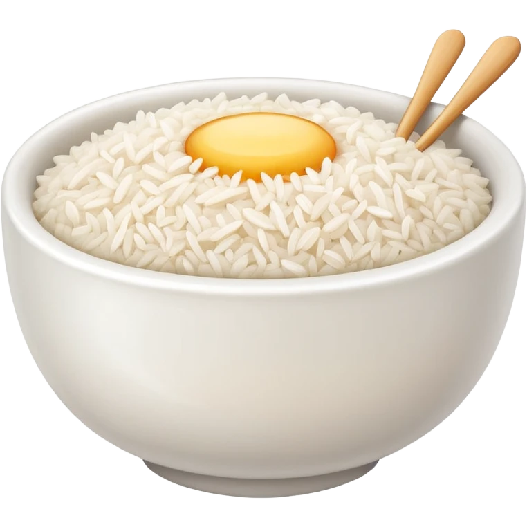  pure white rice, bowl is white only white color emoji
