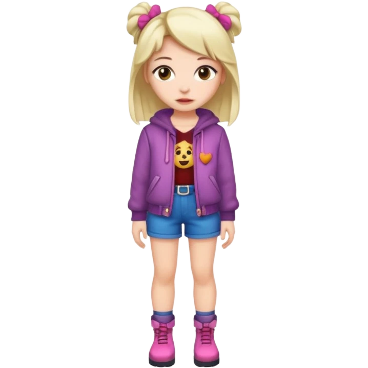 girl emoji , style , ugly outfit, full body emoji