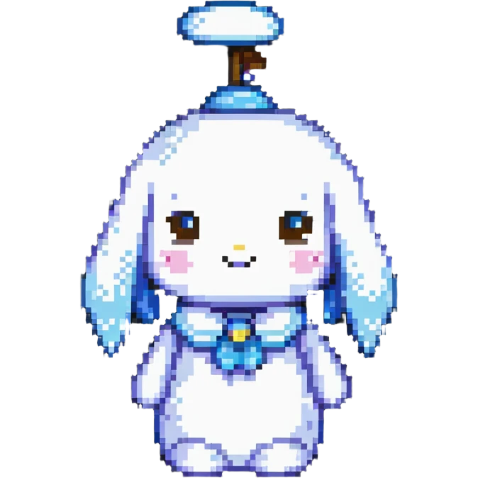 Cinnamoroll character in pixel art style emoji