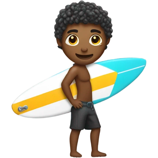 Can you generate a surfer emoji where the surfboard is being tied down with a chain  emoji