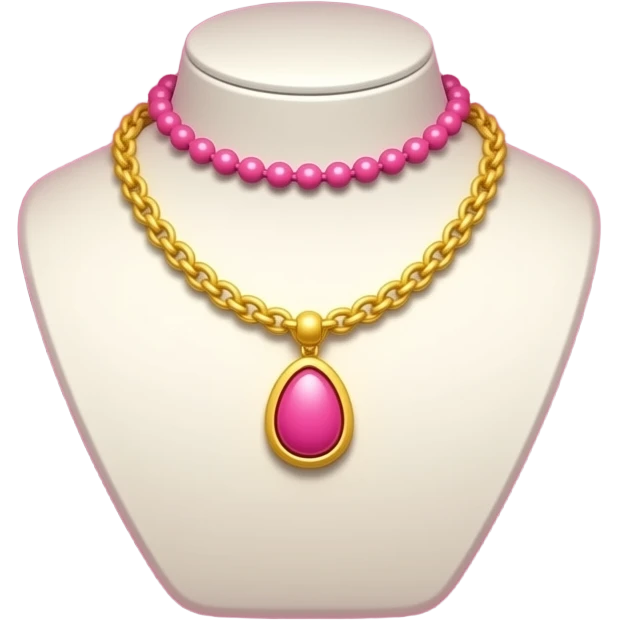 yellow pink jewelry inside display inspired by Barbie colour palette emoji