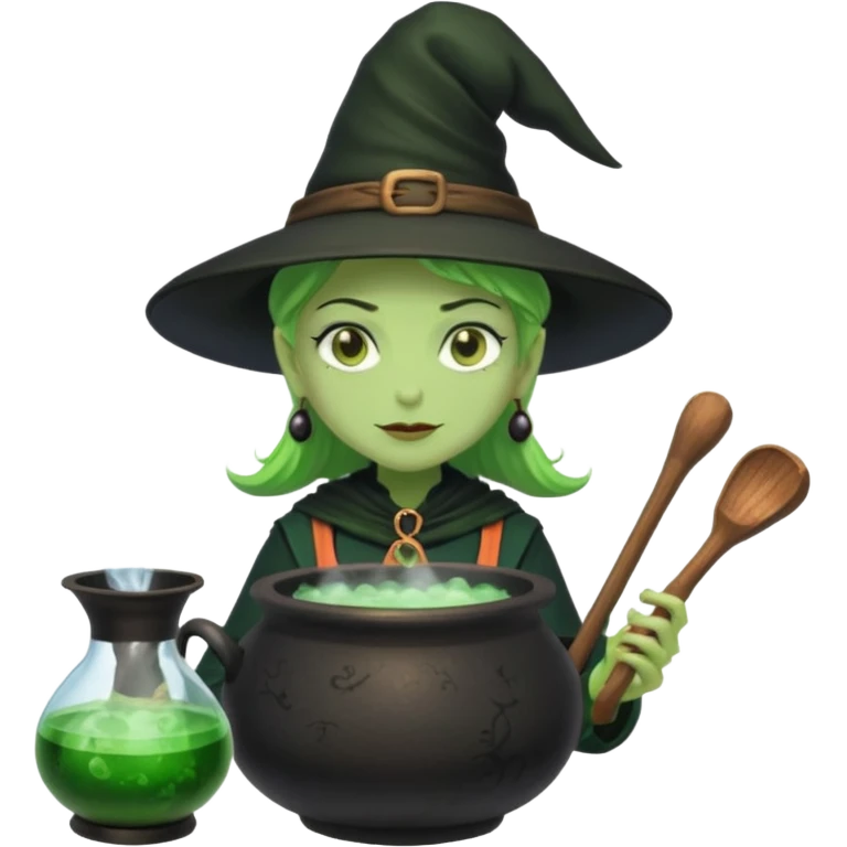 green witch cooking potion emoji