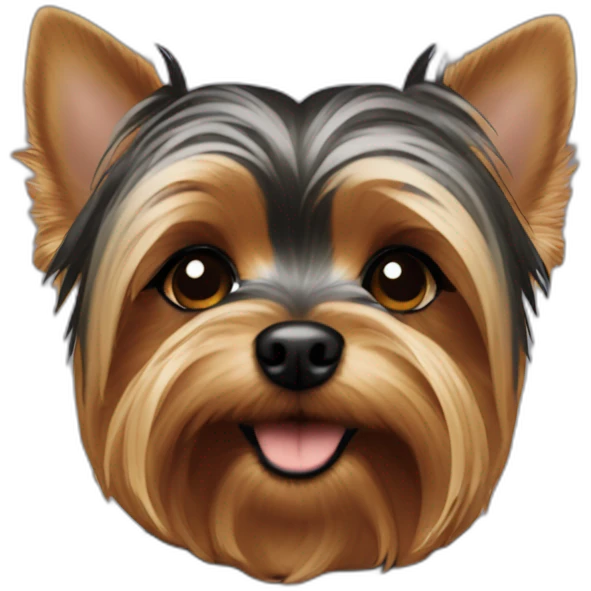 Short snout Yorkie dark eyes emoji