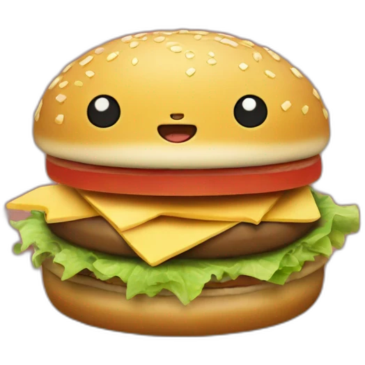 pokeman eating a hamburger emoji
