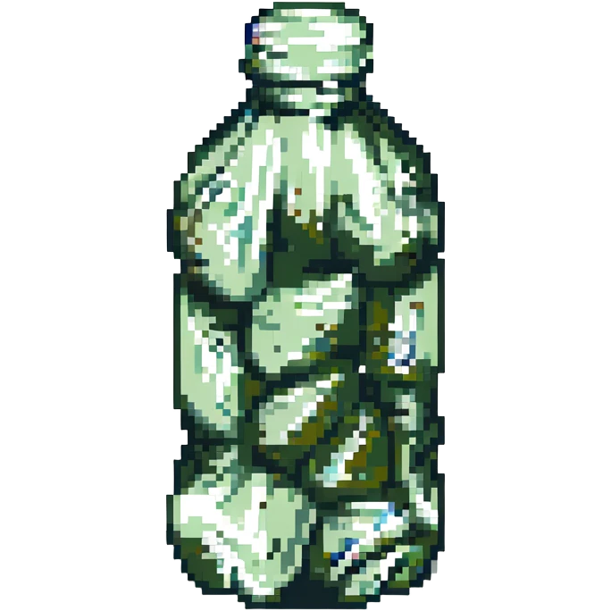 crumpled plastic bottle, style 4 emoji